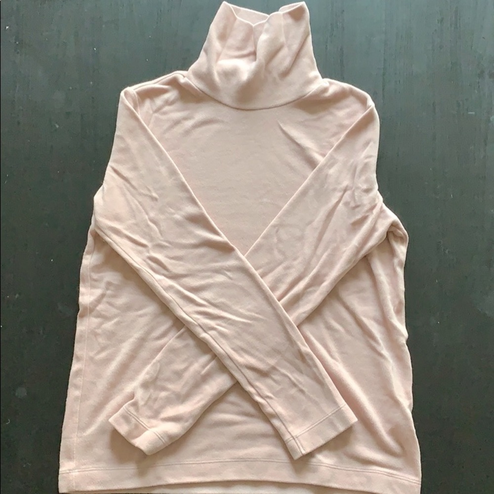 Blush pink turtle neck long sleeve